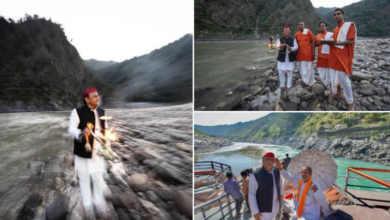 Photo of सपा प्रमुख अखिलेश यादव पहुचे माँ गंगा के आँचल देवप्रयाग में