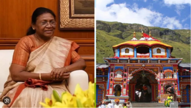 Photo of राष्ट्रपति मुर्मू पहुंचीं बदरीनाथ धाम दर्शन को,पूजा के बाद गढ़वाल विवि होंगीं रवाना