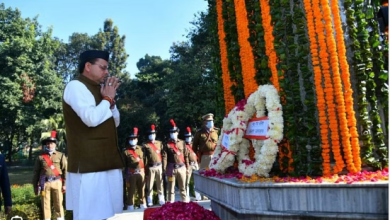 Photo of मुख्यमंत्री धामी ने विजयदिवस पर शहीद नायकों को श्रद्धांजलि अर्पित कर किया नमन