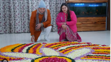 Photo of CM पुष्कर धामी ने बनाई फूलों की रंगोली,कहा- राम मंदिर प्राण प्रतिष्ठा के पावन पर्व को उत्साह से मनाए!