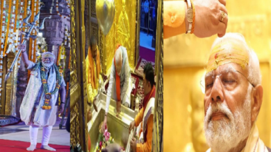 Photo of माथे पर चंदन…हाथों में त्रिशूल…बाबा विश्वनाथ के दर्शन करते पीएम मोदी…