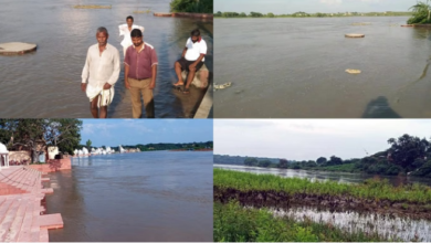 Photo of यमुना का रौद्र रूप: बटेश्वर घाट पर मोटरबोट बंद, बाढ़ से घिरे कल्यानपुर और भरतारपुर
