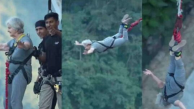 Photo of ऋषिकेश: जज्बा…83 वर्षीय महिला ने की बंजी जंपिंग