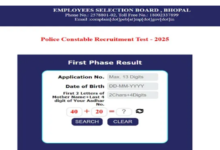 Photo of एमपी पुलिस कॉन्स्टेबल फेज 1 रिजल्ट जारी, 59 हजार से अधिक अभ्यर्थी क्वालीफाई