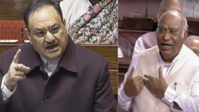 Photo of ‘अपनी पार्टी को अबोध बालक का बंधक मत बनाइए’, राज्यसभा में खरगे से बोले जेपी नड्डा